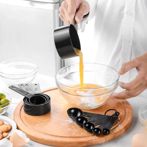 10pcs Kitchen Measuring Spoons & Cups Scales Spoons Sets Teaspoon Coffee Sugar Scoop Cake Baking Flour Measuring Cups Kitchen