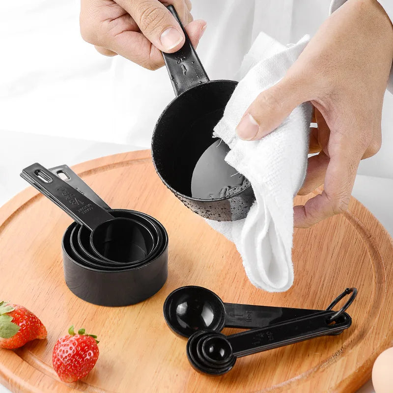 10pcs Kitchen Measuring Spoons & Cups Scales Spoons Sets Teaspoon Coffee Sugar Scoop Cake Baking Flour Measuring Cups Kitchen