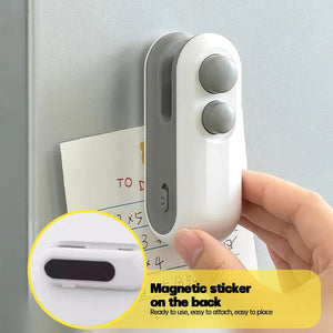 Mini Seal Machine, 2 in 1 USB Rechargeable Magnetic Heat Sealing & Cutting, Portable Handheld Vacuum Sealer for Food, Snacks, Chips, Fresh Storage, Plastic Bags Sealing Machine. (Multi color)