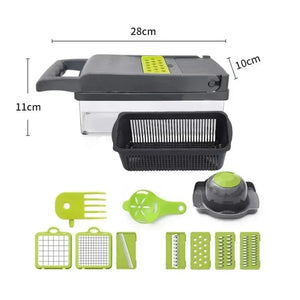 14-in-1 Multifunction Vegetable Chopper Slicer, Fruit &amp; Potato Cutter, Cheese Grater, Onion Grinder, Carrot Shredder, Salad Chopper Premium Quaity of Vegetable Slicer Easy To Use For Kitchen Design By Nexa Hub