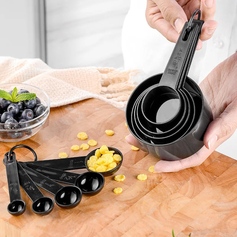 10pcs Kitchen Measuring Spoons & Cups Scales Spoons Sets Teaspoon Coffee Sugar Scoop Cake Baking Flour Measuring Cups Kitchen