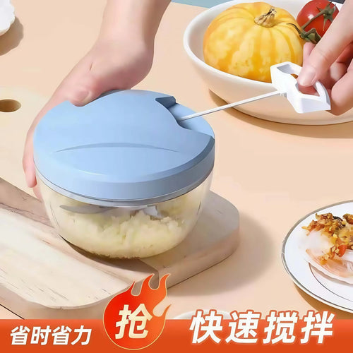500/900ML Manual Meat Mincer Garlic Chopper Hand Pull Press Crusher Vegetable Grinder Chili Onion Cutter Kitchen Cooking Tools