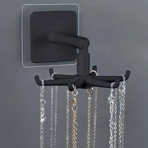 Kitchen Spoon Holder Stand, Rotating 360° Wall-Mounted, Punch-Free, Multi-Purpose Rack for Utensils, Jewelry, and Accessories – 1Pc