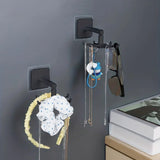 Kitchen Spoon Holder Stand, Rotating 360° Wall-Mounted, Punch-Free, Multi-Purpose Rack for Utensils, Jewelry, and Accessories – 1Pc