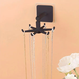 Kitchen Spoon Holder Stand, Rotating 360° Wall-Mounted, Punch-Free, Multi-Purpose Rack for Utensils, Jewelry, and Accessories – 1Pc