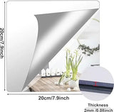 1Pcs 3D Mirror Wall Stickers Self-adhesive Mirror Stickers Thicken 2mm Flexible DIY Art Acrylic Mirror Living Room Decoration