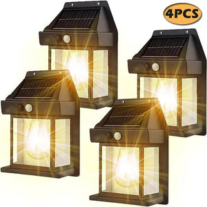Lamp Waterproof Courtyard Lamp Induction Lighting Solar Wall Light Solar Outdoor Waterproof Lamp Intelligent Induction Tungsten Filament Wall Lamp Outdoor Decoration Lamp