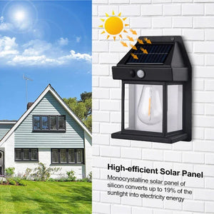 Lamp Waterproof Courtyard Lamp Induction Lighting Solar Wall Light Solar Outdoor Waterproof Lamp Intelligent Induction Tungsten Filament Wall Lamp Outdoor Decoration Lamp