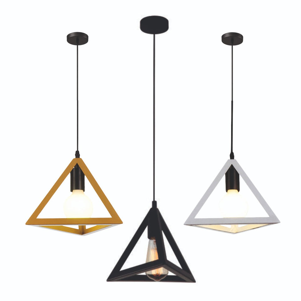 Triangle / Square Cube Shaped Hanging Light , Ceiling Light , Ceiling Lamp, Pendant Lamp, Pendant Light For Home, Office, TV Lounge, Bed Room, Led Light, Led Bulb, Filament Bulb (BULB NOT INCLUDED)