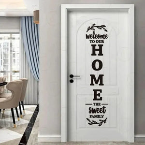 3D Welcome to our HOME Family Wooden Wall Art I Hanging design Laser Cut Decorative Gift Stylish I Wooden Wall Hanging for bedroom I DIY Design Decoration Piece for Home Decor I Offices and for Gift Items Premium Quality