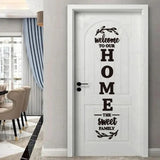 3D Welcome to our HOME Family Wooden Wall Art I Hanging design Laser Cut Decorative Gift Stylish I Wooden Wall Hanging for bedroom I DIY Design Decoration Piece for Home Decor I Offices and for Gift Items Premium Quality