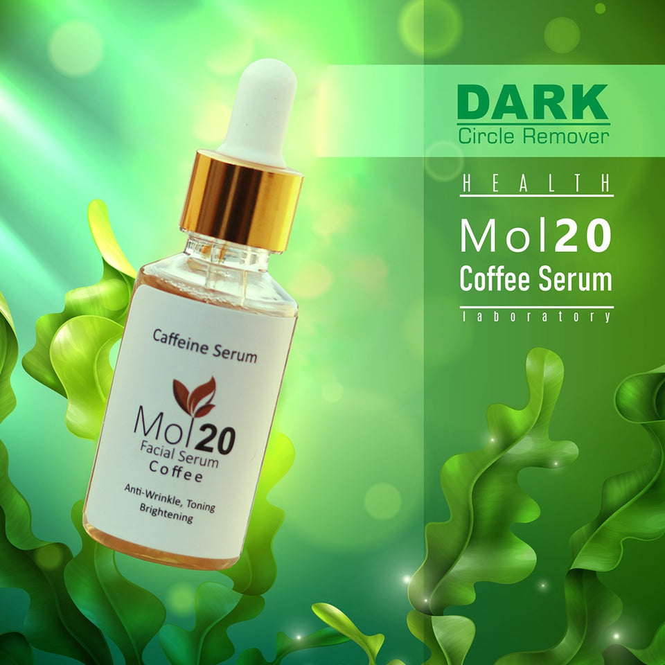 Mol20 Coffee Serum – Anti-Wrinkle & Dark Circle Remover for Youthful Eyes | 5% Caffeine & EGCG, Vegan, Free-From Formula | 100ml