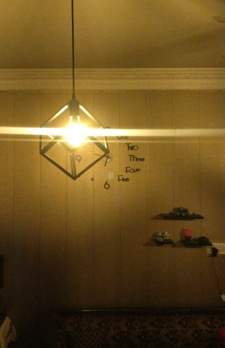 Triangle / Square Cube Shaped Hanging Light , Ceiling Light , Ceiling Lamp, Pendant Lamp, Pendant Light For Home, Office, TV Lounge, Bed Room, Led Light, Led Bulb, Filament Bulb (BULB NOT INCLUDED)