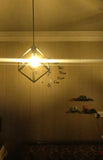 Triangle / Square Cube Shaped Hanging Light , Ceiling Light , Ceiling Lamp, Pendant Lamp, Pendant Light For Home, Office, TV Lounge, Bed Room, Led Light, Led Bulb, Filament Bulb (BULB NOT INCLUDED)