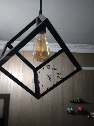 Triangle / Square Cube Shaped Hanging Light , Ceiling Light , Ceiling Lamp, Pendant Lamp, Pendant Light For Home, Office, TV Lounge, Bed Room, Led Light, Led Bulb, Filament Bulb (BULB NOT INCLUDED)