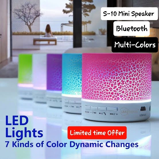Mini Portable Bluetooth Speaker with Light – Compact Powerhouse of Sound and Style Experience sound like never before with the S-10 Mini Portable Bluetooth Speaker with Light — the perfect fusion of portability, performance, and personality