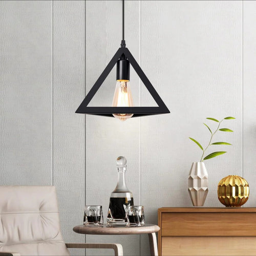 Triangle / Square Cube Shaped Hanging Light , Ceiling Light , Ceiling Lamp, Pendant Lamp, Pendant Light For Home, Office, TV Lounge, Bed Room, Led Light, Led Bulb, Filament Bulb (BULB NOT INCLUDED)