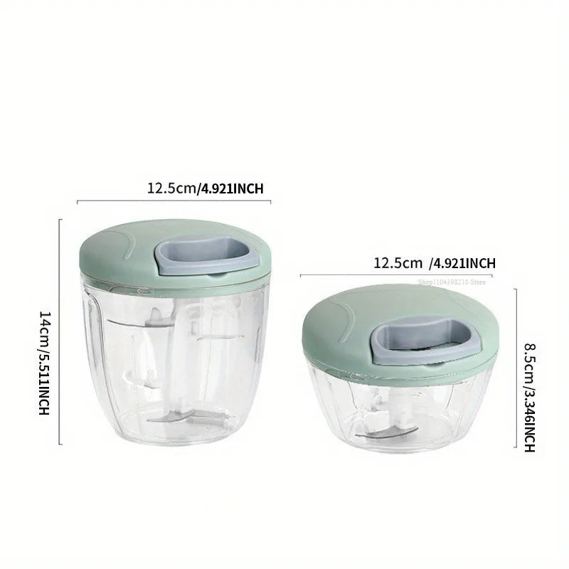 500/900ML Manual Meat Mincer Garlic Chopper Hand Pull Press Crusher Vegetable Grinder Chili Onion Cutter Kitchen Cooking Tools